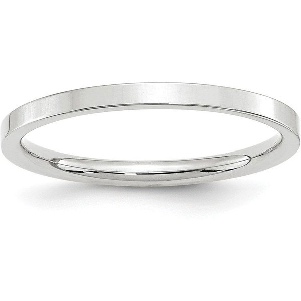 Obrączka Ślubna Standard Flat Comfort Fit 2 mm 585 Białe Złoto (14K)