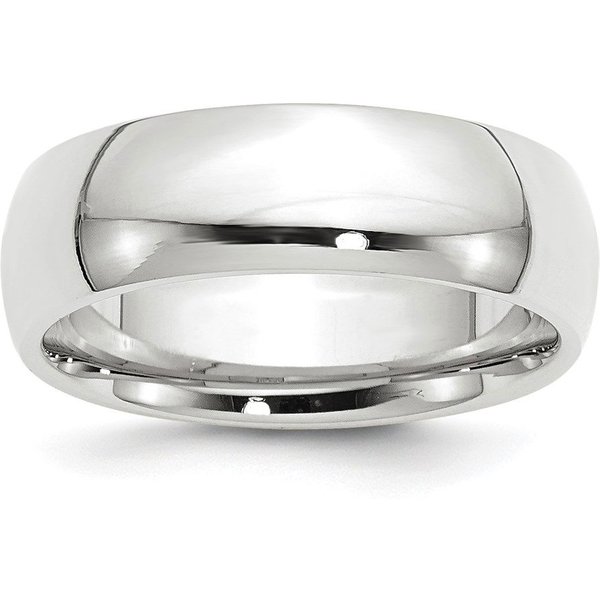Obrączka Ślubna Standard Comfort Fit 7 mm 585 Białe Złoto (14K)
