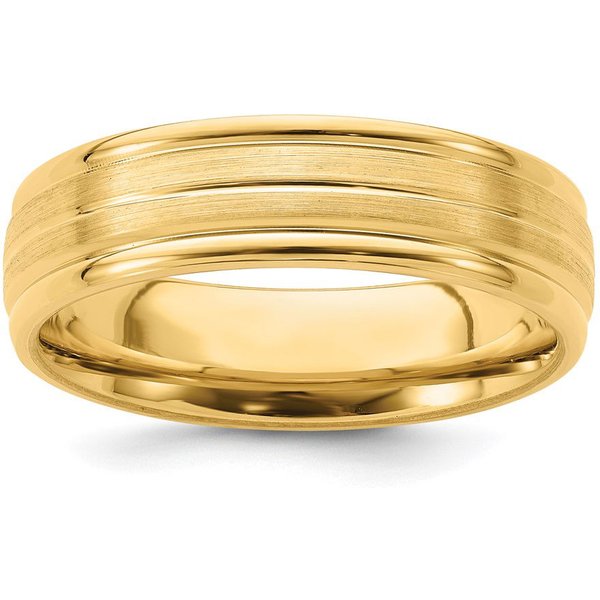Obrączka Ślubna Center Line Comfort Fit 6 mm 585 Żółte Złoto (14K)