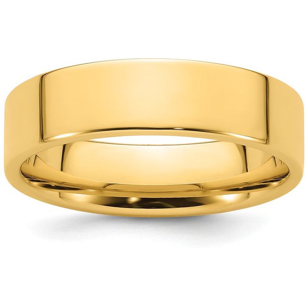Obrączka Ślubna Standard Flat Comfort Fit 6 mm 585 Żółte Złoto (14K)