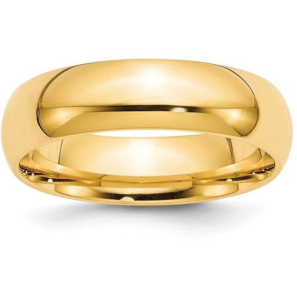 Obrączka Ślubna Standard Comfort Fit 6 mm 585 Żółte Złoto (14K)