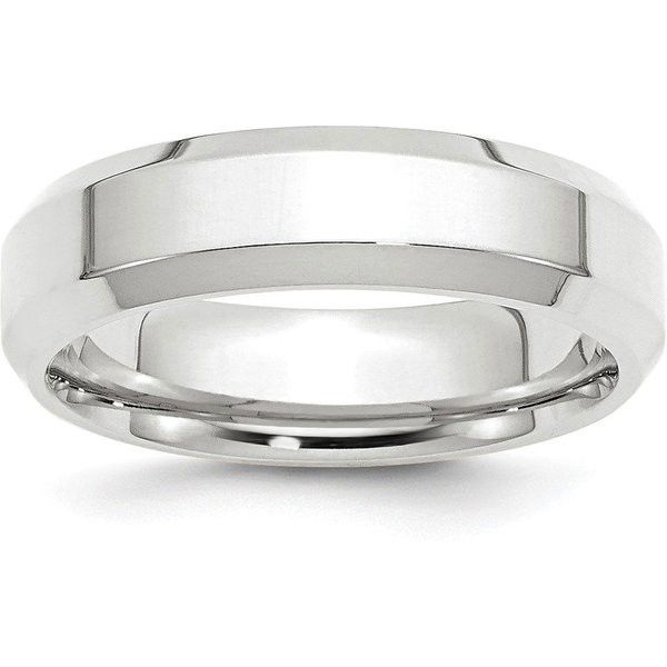 Obrączka Ślubna Bevel Edge Comfort Fit 6 mm 585 Białe Złoto (14K)