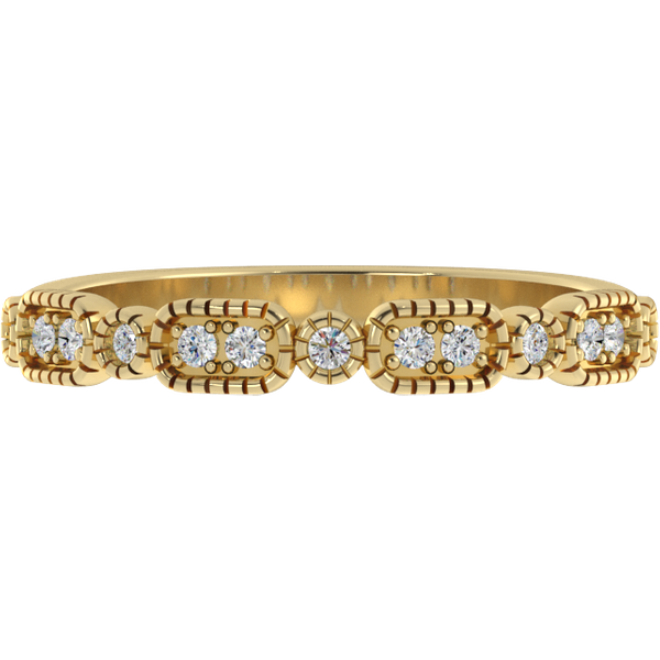 Obrączka Ślubna Lia 2.17 MM Diament Laboratoryjny 585 (14K) Żółte Złoto