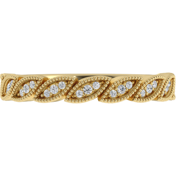 Obrączka Ślubna Infinity 2 MM Diament Laboratoryjny 750 (18K) Żółte Złoto
