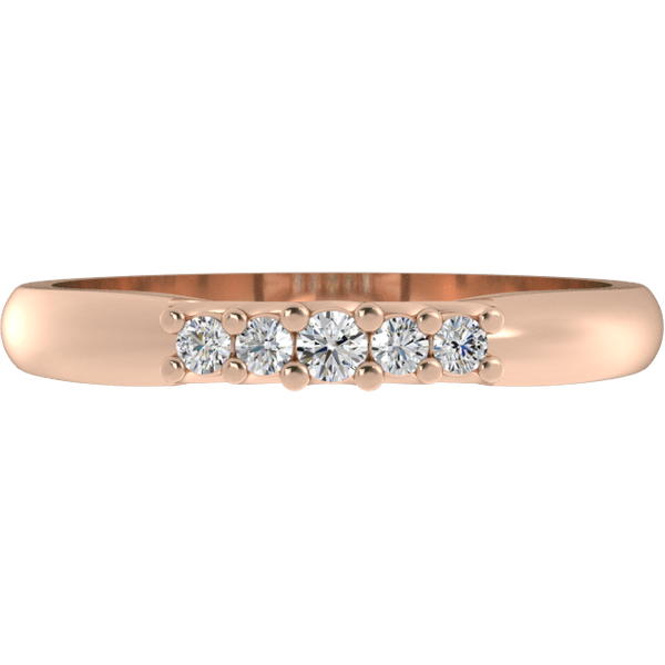 Obrączka Ślubna Petal Vintage Diament Laboratoryjny 417 (10K) Różowe Złoto