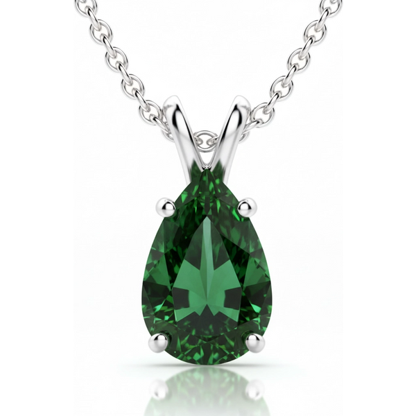 Wisiorek z Turmalinem Gruszkowym 1.00 ct Basket Set 925 Srebro