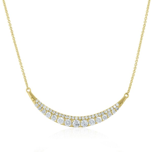 Modny Naszyjnik z Naturalnymi Diamentami Diament Naturalny 585 Żółte Złoto (14K)