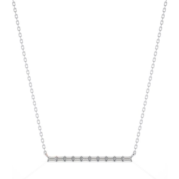 Naszyjnik Diamond Bar Diament Laboratoryjny 585 Białe Złoto (14K)