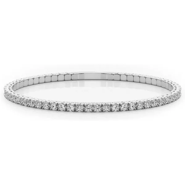 Elastyczna Bransoletka Eternity Bangle 1.66 krt Diament Laboratoryjny 585 Białe Złoto (14K)