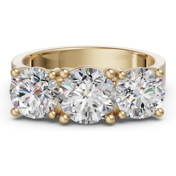 Okrągły Pierścionek Zaręczynowy Open Arms 1.00 ct Naturalny Diament 750 Żółte Złoto (18K)