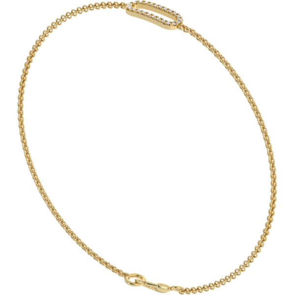 Bransoletka Pavé Link z Okrągłymi Laboratoryjnymi Diamentami 0.07 ct 750 Żółte Złoto (18K)