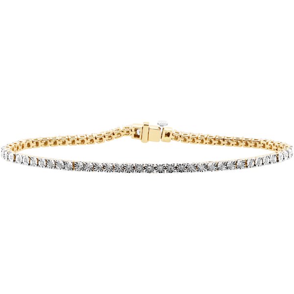 Bransoletka Stardust z Okrągłymi Laboratoryjnymi Diamentami 0.37 ct 417 Żółte Złoto (10K)