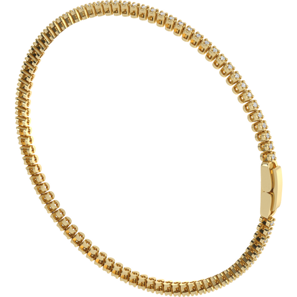 Bransoletka Aurelia Line z Okrągłymi Laboratoryjnymi Diamentami 0.40 ct 417 Żółte Złoto (10K)