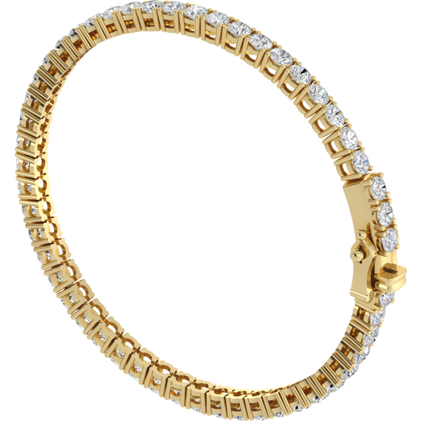 Bransoletka Absolute z Okrągłymi Laboratoryjnymi Diamentami 5.01 ct 585 Żółte Złoto (14K)
