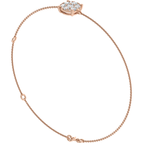 Bransoletka Blossom z Okrągłymi Laboratoryjnymi Diamentami 1.33 ct 585 Różowe Złoto (14K)