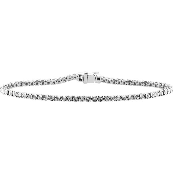 Bransoletka Stardust z Okrągłymi Naturalnymi Diamentami 0.28 ct 417 Białe Złoto (10K)