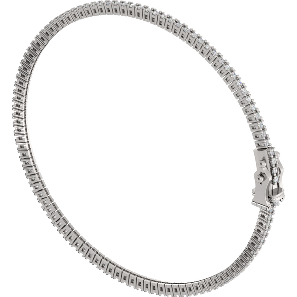 Bransoletka Stardust String z Okrągłymi Laboratoryjnymi Diamentami 1.43 ct 750 Białe Złoto (18K)