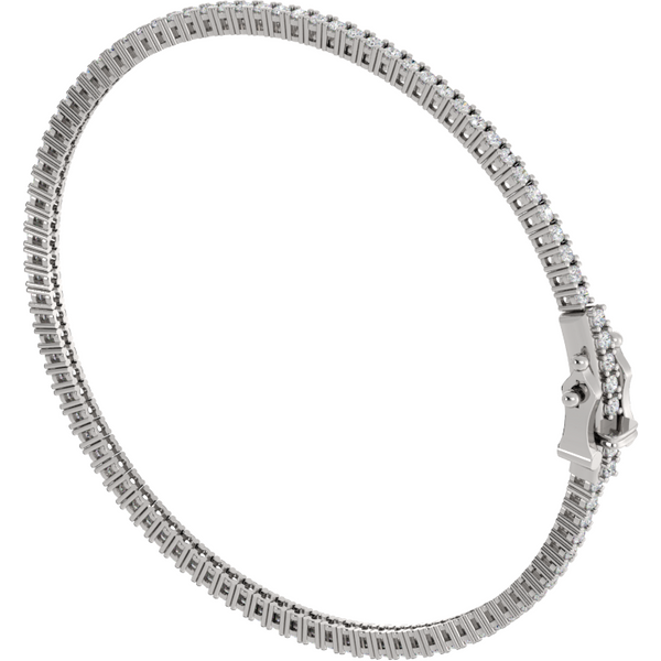 Bransoletka Gallery Grid z Okrągłymi Laboratoryjnymi Diamentami 1.80 ct 417 Białe Złoto (10K)
