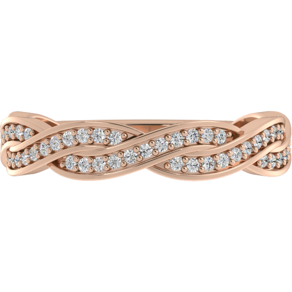 Obrączka Ślubna Angel 1.80 MM Diament Laboratoryjny Różowe Złoto 585