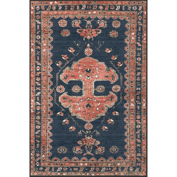 Nyxora Black Oriental Luxury machine washable rug