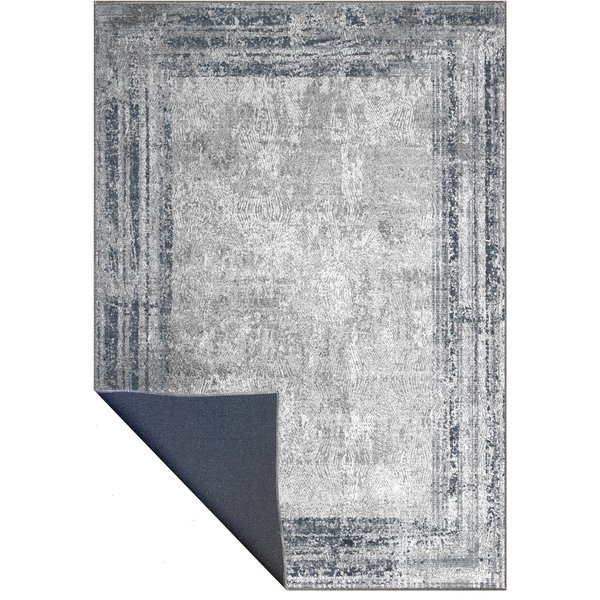 Zorvax Black Machine Washable Rug