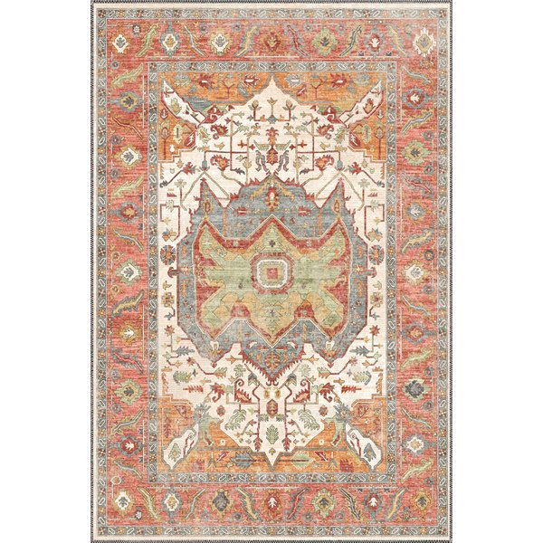 Velora Vintage Oriental Turkish Machine Washable Rug