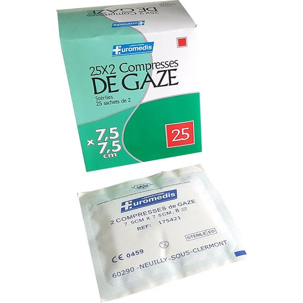 Euromedis Compresa EstéRil No Tejido 7.5X7.5 2X25Uds-image