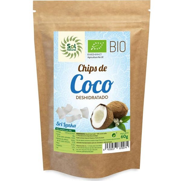 Sol Natural Chips De Coco Bio 60 G-image