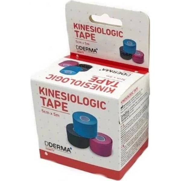 Dderma Kinesiologic Tape Rosa 5Cmx5M-image