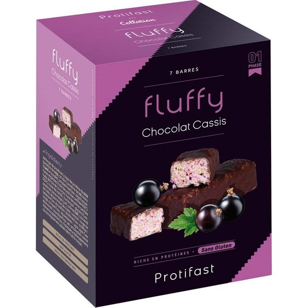 Protifast Fluffy Chocolate Grosella Negra Barritas 7 Uds-image