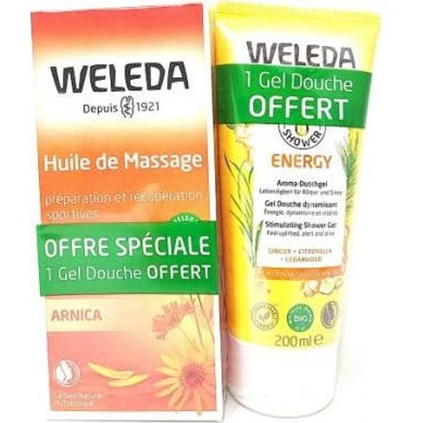 Weleda Arnica Duo Aceite Masaje 200Ml + Gel Ducha Energy 200Ml-image