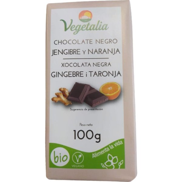 Vegetalia Chocolate Negro Jenjibre Naranja Eco 100 G-image