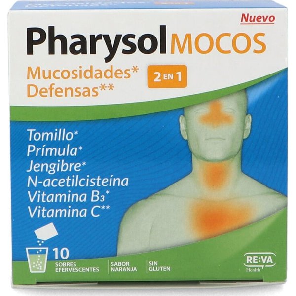 Pharysol Sobres Efervescentes Mucosidades Y Defensas 10 Sobres-image