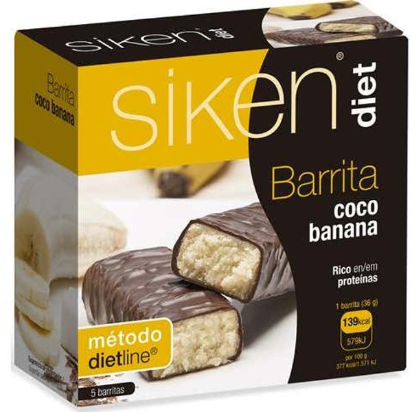 Siken Diet Barrita Sabor Coco Banana 5 Uds-image