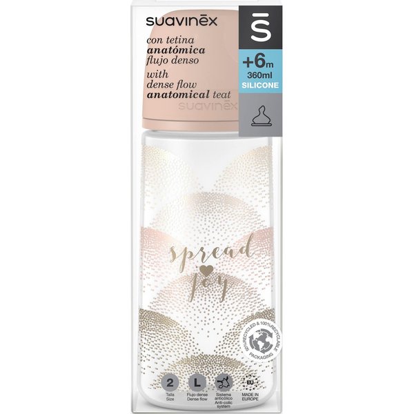 Suavinex BiberóN The New Classic AnatóMico Silicona T2L Denso +6M 360Ml 1Ud-image