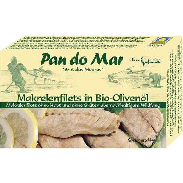 Pan Do Mar Caballa Filetes Oliva Bio Lata 120 G-image