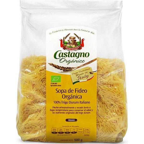 Castagno Fideo SéMola Trigo Duro Bio 500G-image