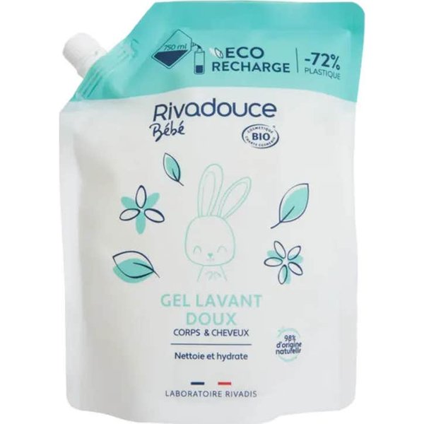 Rivadouce Bebé Bio Eco Recarga Gel Limpiador Suave 750 Ml-image