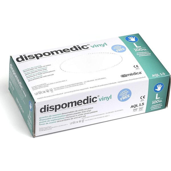 Dispomedic Guantes Vinilo Sin Polvo Talla L-image
