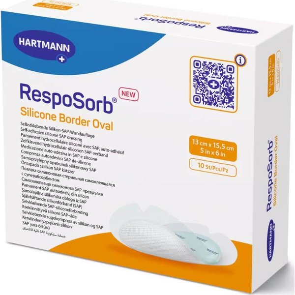 Resposorb Silicone Border Oval 13X15.5Cm 10Uds-image