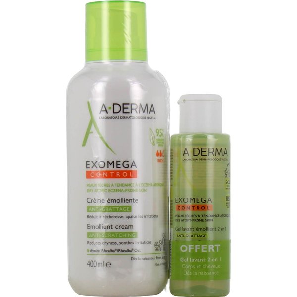 A-Derma Pack Exomega Crema Emoliente 400Ml + Gel 100Ml-image