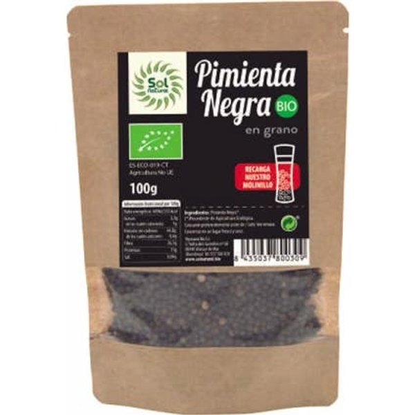 Sol Natural Pimienta Nega En Grano Bio 100G-image