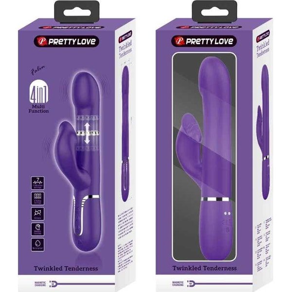 Pretty love Zalin Vibrador Rabbit Perlas 4 En 1 Morado 1Ud-image