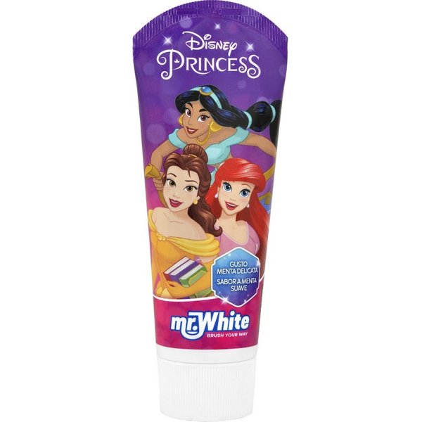 Mr. White Disney Princess DentíFrico Sabor Menta Suave 75 Ml-image