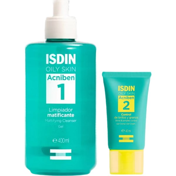 Isdin Pack Acniben Limpiador Matificante + Control Brillos Y Granos-image