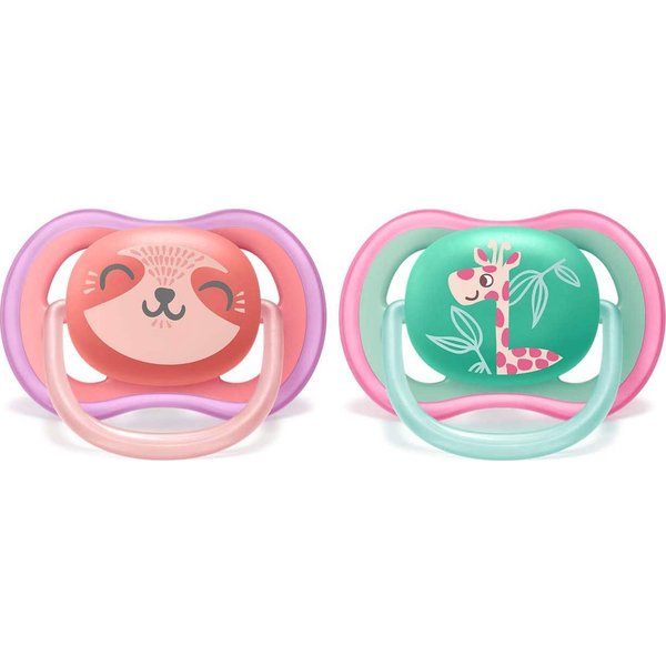 Avent Chupete Ultra Air +18M Animales Rosa 2Uds-image