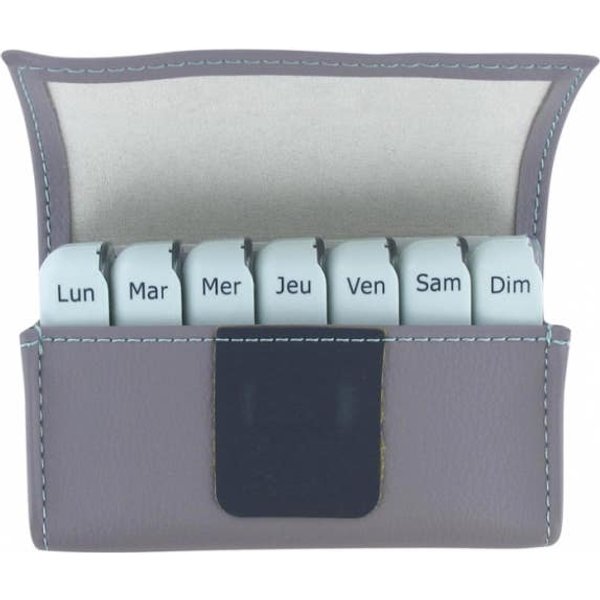 Pilbox Mini Pastillero Hebdomadaire Gris 1Ud-image