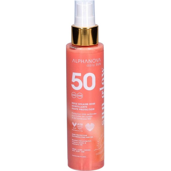 Alphanova Daily Sun Glow Aceite Solar Rosa Brillante Spf50 125Ml-image