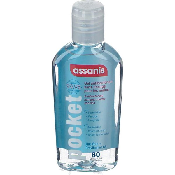 Assanis Pocket Gel Hidratante Antibacteriano Para Manos 80 Ml-image