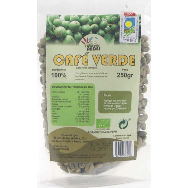 El Oro de los Andes Café Verde En Grano 950 G-image